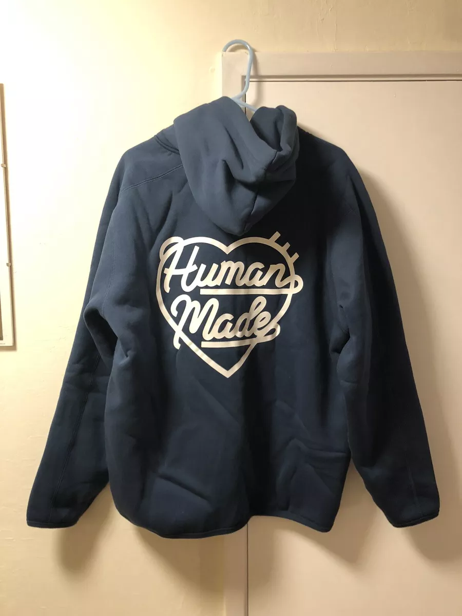 HUMAN MADE FLEECE SWEAT ZIP HOODIE BLACK25%COTTON