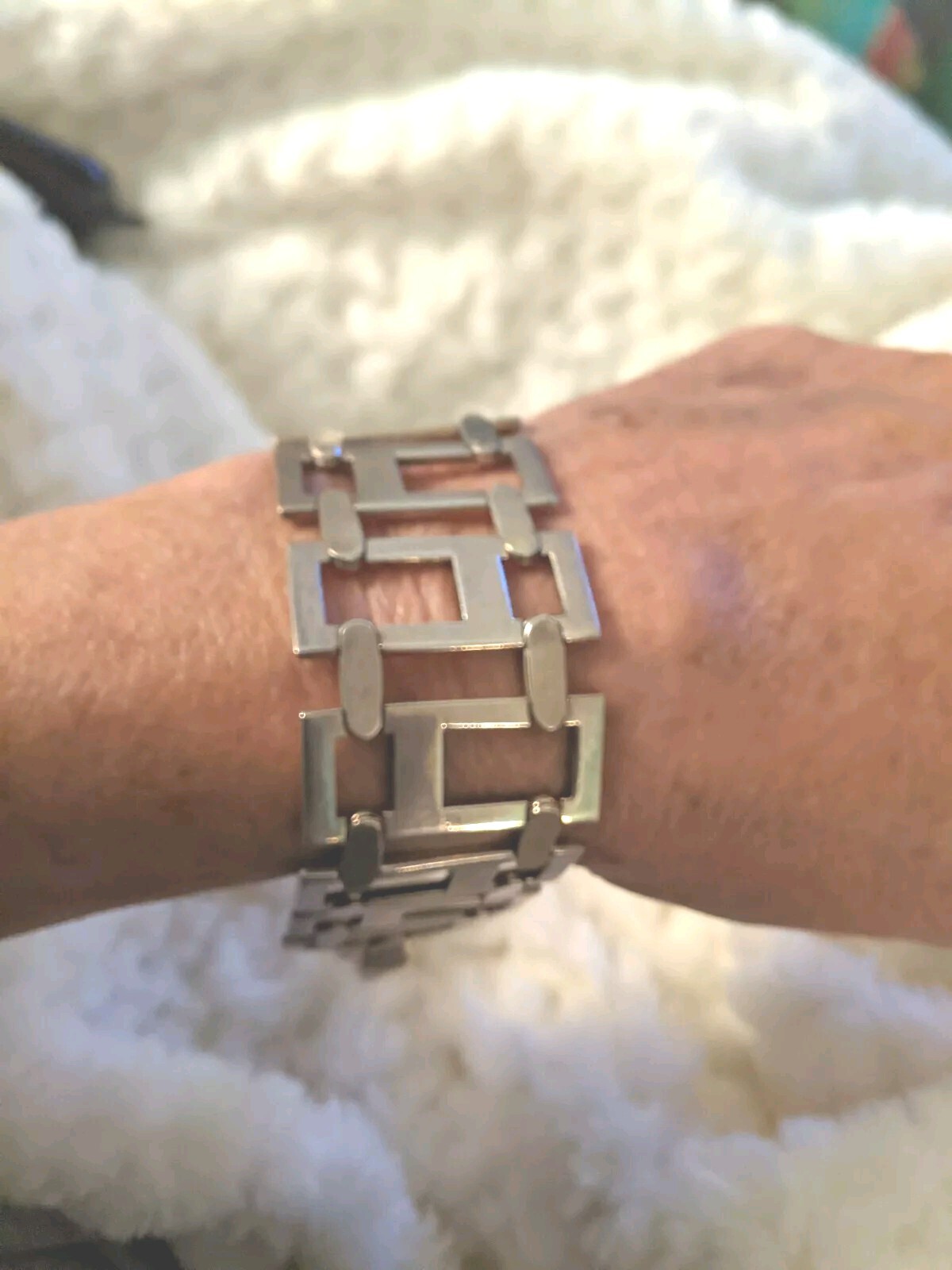 SOLID STERLING SILVER Bracelet. HEAVY PIECE - image 4