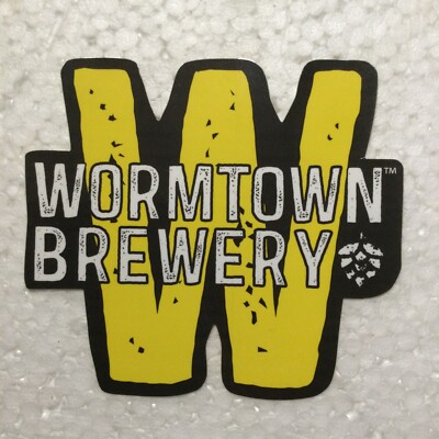 Wormtown Brewery Brewing Company Beer Sticker Worcester  Massachusetts