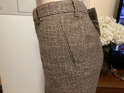 Genuine Vintage 70’s FLETCHER JONES Pants Brown White Check Pure Wool - Picture 5 of 11