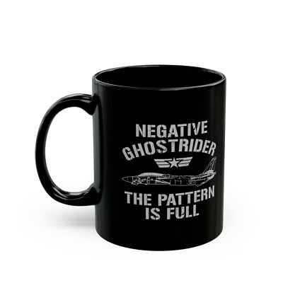 Negative Ghost Rider Patter Full 11oz Black Coffee Mug