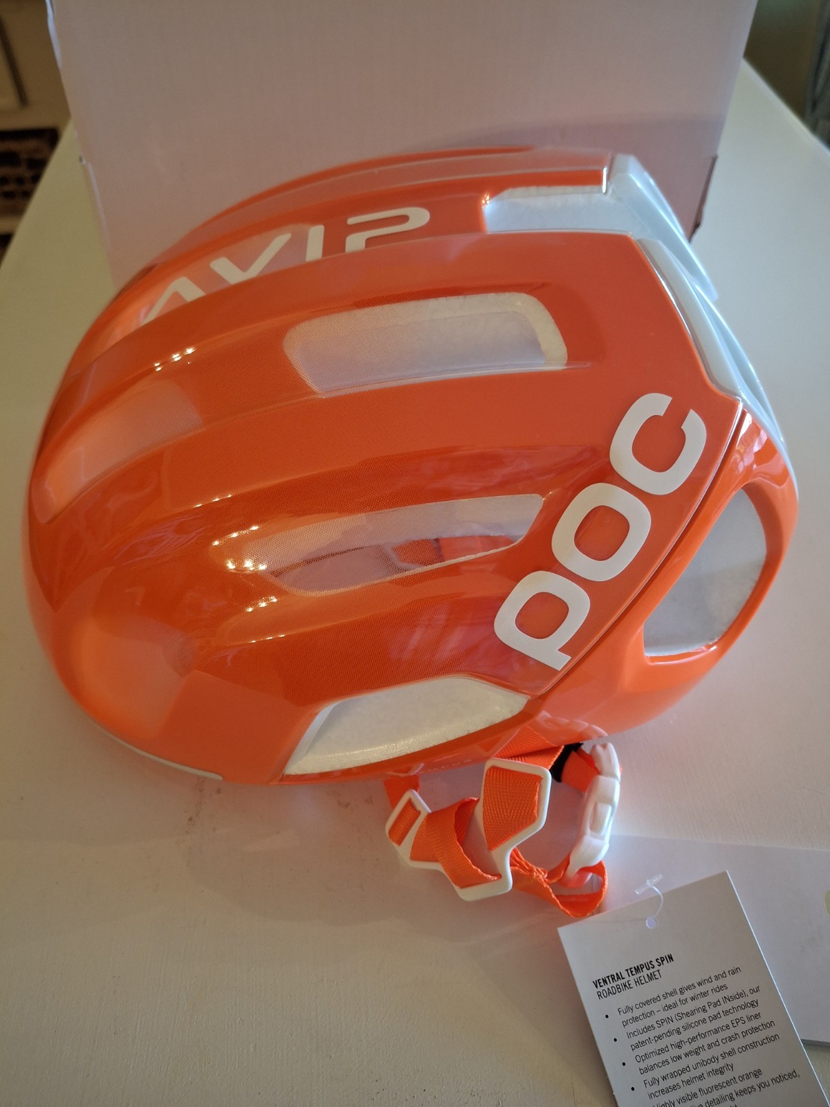 POC Ventral Tempus SPIN Fluorescent Orange AVIP Size  54 - 5