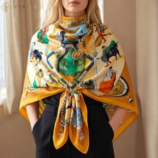 RARE VINTAGE HERMES Silk Scarf "Plaza de Toros" Carre 90 by Hubert De Watrigant