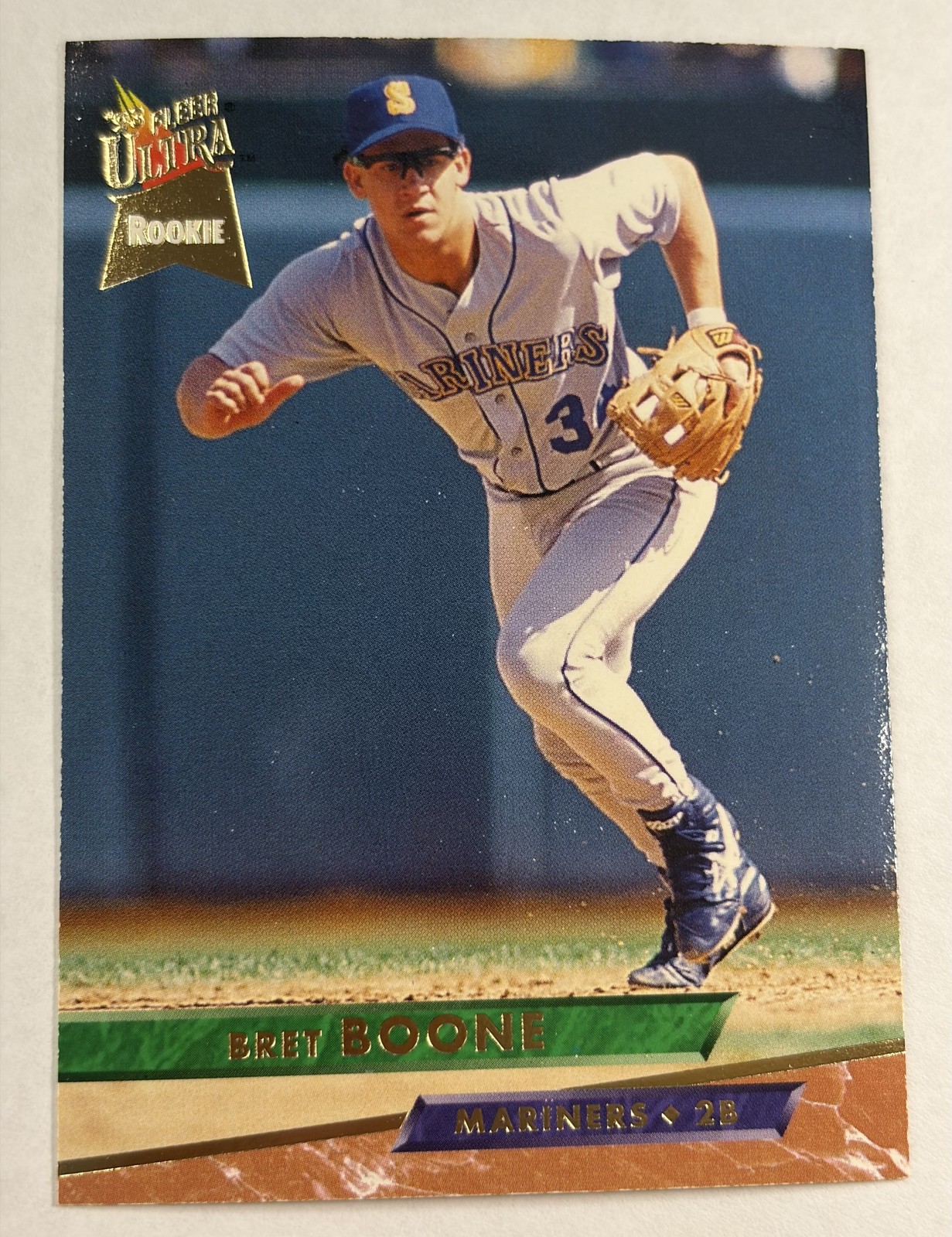 Vintage 1993 Fleer Ultra Bret Boone Mariners 2B Rookie MiLB Baseball Card 266 NM