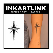 2 Sheets Starry Night 5 Semi Permanent Tattoos, Lasts 1-2 Weeks