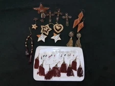 Lot Of PIER 1 IMPORTS CHRISTMAS  ORNAMENTS 25 Assorted, 1 TOPPER, 12 Hangers