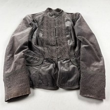 Womens Vintage Embroidered Jacket Victorian Boho Romantic Style Blazer