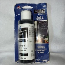Plaid:Craft Folkart Home Decor Chalk Paint 4 Oz-Rich Black New Sealed