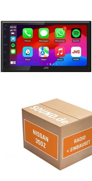 Autoradio Jvc KW-M695DBW FüR Nissan 350Z + Lenkradfernbedienung Carplay Wireless-image