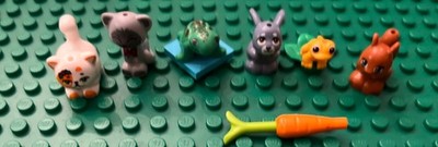 Lot of Lego Animals squirrel rabbit cats turtle lizard Orange Siamese Miniatures