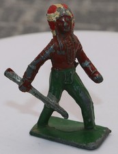 Lincoln Logs Indian Chief Made in USA Lead Figure