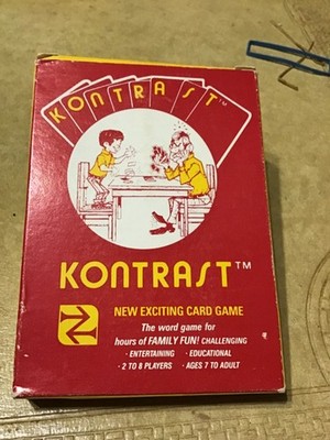 Vintage 1980 Kontrast Card Game, Family Fun, NOT Complete - Parts Only
