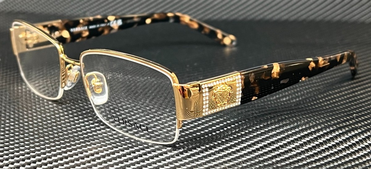 VERSACE VE1175B 1002 Gold/Havana Demo Lens Women