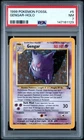 1999 POKEMON FOSSIL #5 GENGAR-HOLO PSA 7