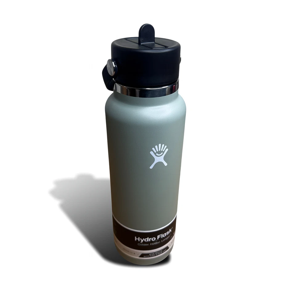 Botella de pajita flexible de boca ancha Hydro Flask 40 oz agave - nueva caja abierta nunca usada Foto 2 de 4