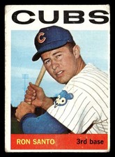 1964 Topps Ron Santo #375 Chicago Cubs PR UX6804