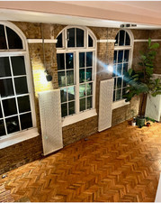 Beautiful Reclaimed European Beech Parquet Flooring Bespoke Bitumen Removed