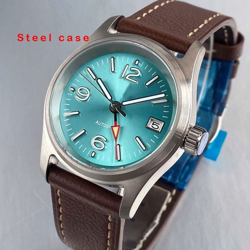 Reloj automático para hombre Tandorio 36 mm blanco negro esfera azul zafiro fecha GMT NH34A - Imagen 3 de 33