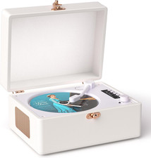 Retro CD Player with Bluetooth for Home Portable CD Player with Built-In Recharg