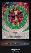 Dragon Lee - Green Electric 125cc Iconic - Topps Slam WWE Universe 25