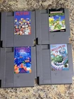 Vintage Lot of 4 NES Games Tested Working TMNT, Dr Mario, Millipede, Tetris