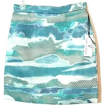 VON VONNI WOMENS TEAL MINI QUILTED SKIRT SMALL S 6 8 NWT NEW