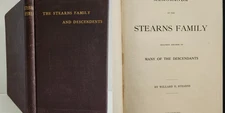 1901 antique STEARNS FAMILY GENEALOGY Records of Many of the Descendants