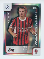 2024 Francesco Camarda Topps Chrome ASCC Refractor AC Milan Rookie Card SP. rookie card picture