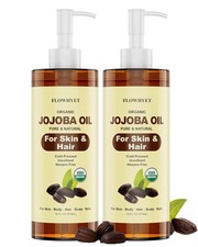 USDA Organic Jojoba Oil Cold Pressed, 100 Pure, 16 fl oz, 2 Pack For Skin H