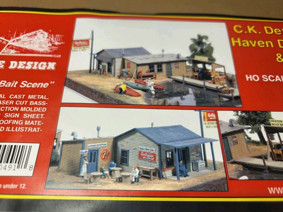 JL INNOVATIVE DESIGN HO WOOD BUILDING KIT "C.K. DEXTER HAVEN DOCK & BAIT" #491 - Image 3 of 4