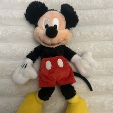 Disney Plush Mickey Mouse Stuffed Animal 11 White Black Red Yellow With Tags