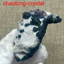 34G Natural BlueBerryFluorite Cluster Crystal Mineral SpecimenInner Mongolia