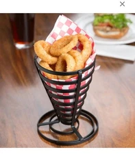 NWT American Metalcraft FCD1 Metal Flat Coil French Fry, Bread Basket 5"x 7"