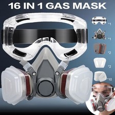 Gas Mask Set Spray Painting Respirator Reusable Safety Protection 6200 Series