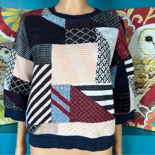 Zara Trafaluc Sweater Fall Winter Collection Patchwork