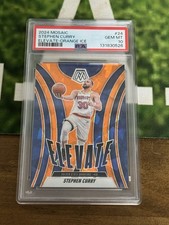 2024-25 Mosaic Stephen Curry Elevate Orange Ice #/49 PSA 10