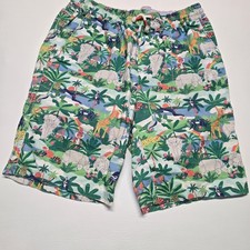 Boden Shorts Youth Boys 13Y Multicolor Jungle Tropical Bermuda Elastic Waist