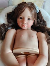 40inch Painted Toddler Reborn Baby Doll Kit Hand-Rooted Hair DIY Doll Parts Gift
