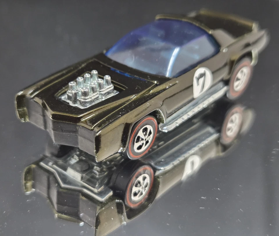 Hot Wheels Redline SUGAR CADDY #7 BLACK HK Dark Interior RESTORED 1969 - Image 2 of 4