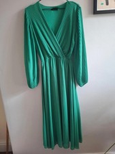 Blue vanilla green v-neck long dress- s/m