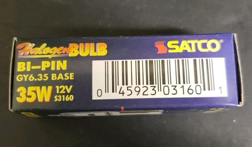 Satco S3160  BI-PIN GY6.35 BASE 35W 12V Clear  NEW Boxed - Image 3 of 3