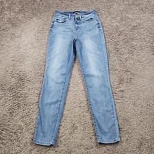Judy Blue Jeans Womens 5 Blue Skinny Relaxed Fit Light Wash Stretch Denim 25x29
