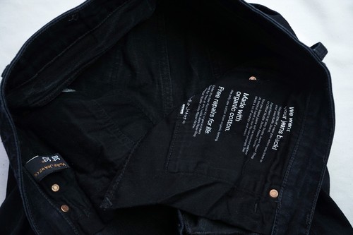 Nudie Skinny Lin Tight Jeans mens size W32 L30 M Medium Zip Fly black STRETCH - Picture 6 of 10