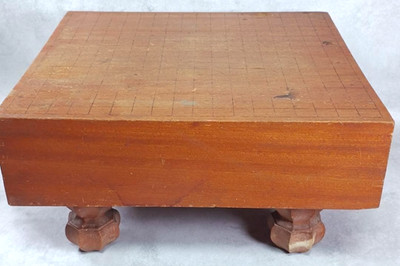 Vintage japanisches Goban IGO Spiel Holz Go Brett nur 16,1 × 17,7 × H 9,8 Zol...
