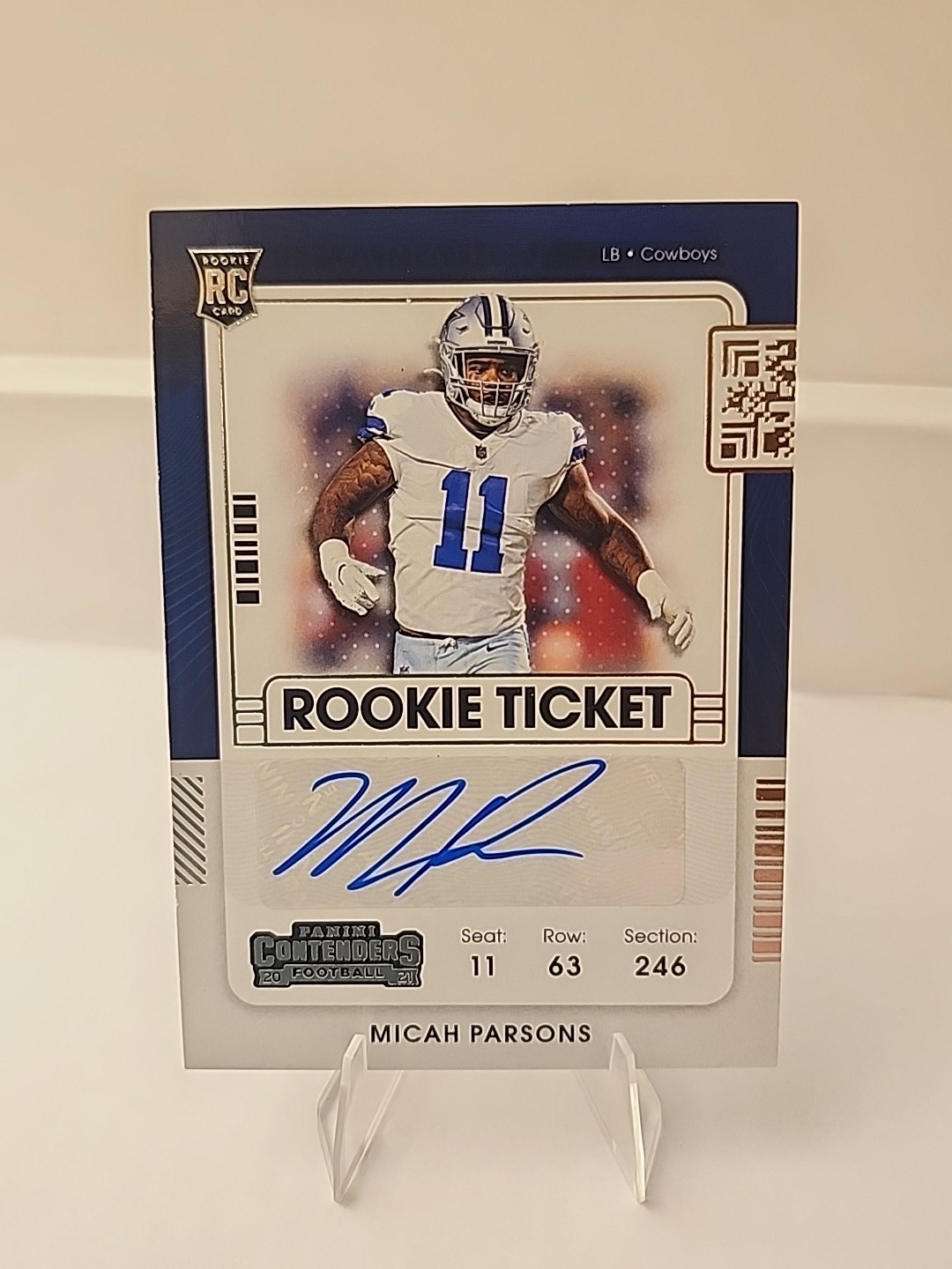 2021  Contenders Football  Micah Parsons Rookie Ticket Auto VARIATION No. 146.