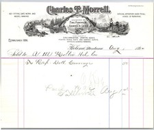 Charles T. Morrell Guns Sporting Helena, MT 1894 Billhead A. M. Holter Hardware