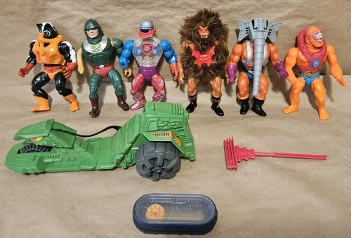 Masters Of The Universe He-Man Vintage 1980's Action Figure Lot Bundle - 6 Toys