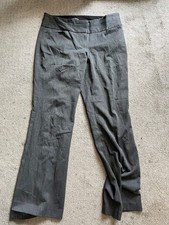 Express Editor Relaxed Trouser Pants Women  s Size 8R Gray Mid Rise Work Career