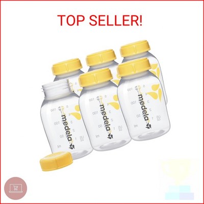 Medela Breast Milk Collection and Storage Bottles with Solid Lids - 6pk/5oz-150m