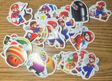 Pack of 100 Assorted Super Mario Bros Paper Stickers For Laptops & More